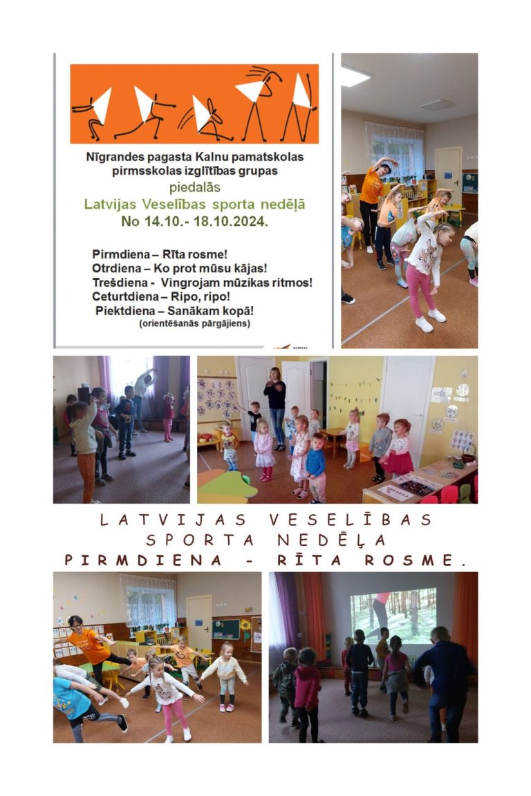 Latvijas veselības sporta nedēļa pirmsskolā
