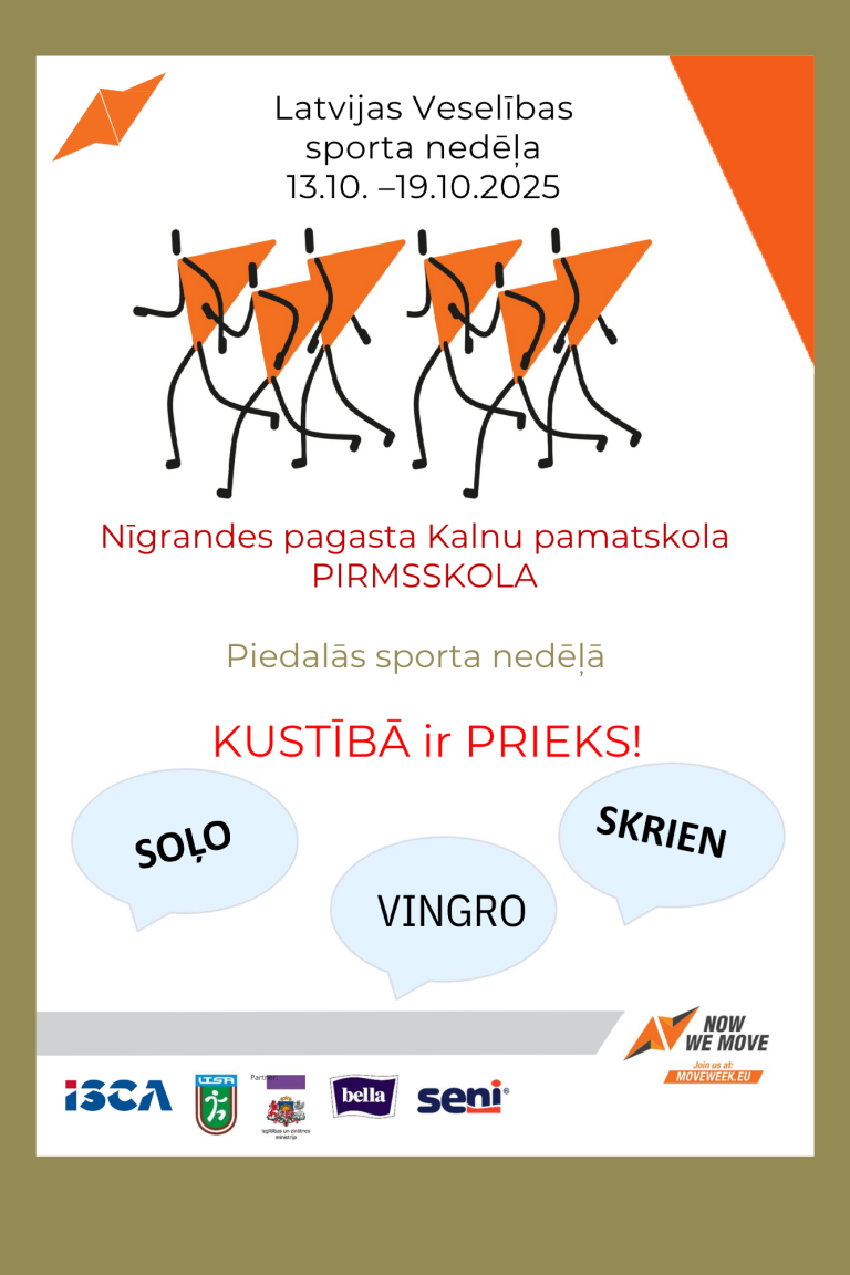 Veselības sporta nedēļa 2025 – “Kustībā ir prieks!” pirmsskolā